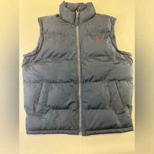 U.S. Polo Assn. Dark Blue Puffer Vest Men’s M  Red Emblem*has small paint stains